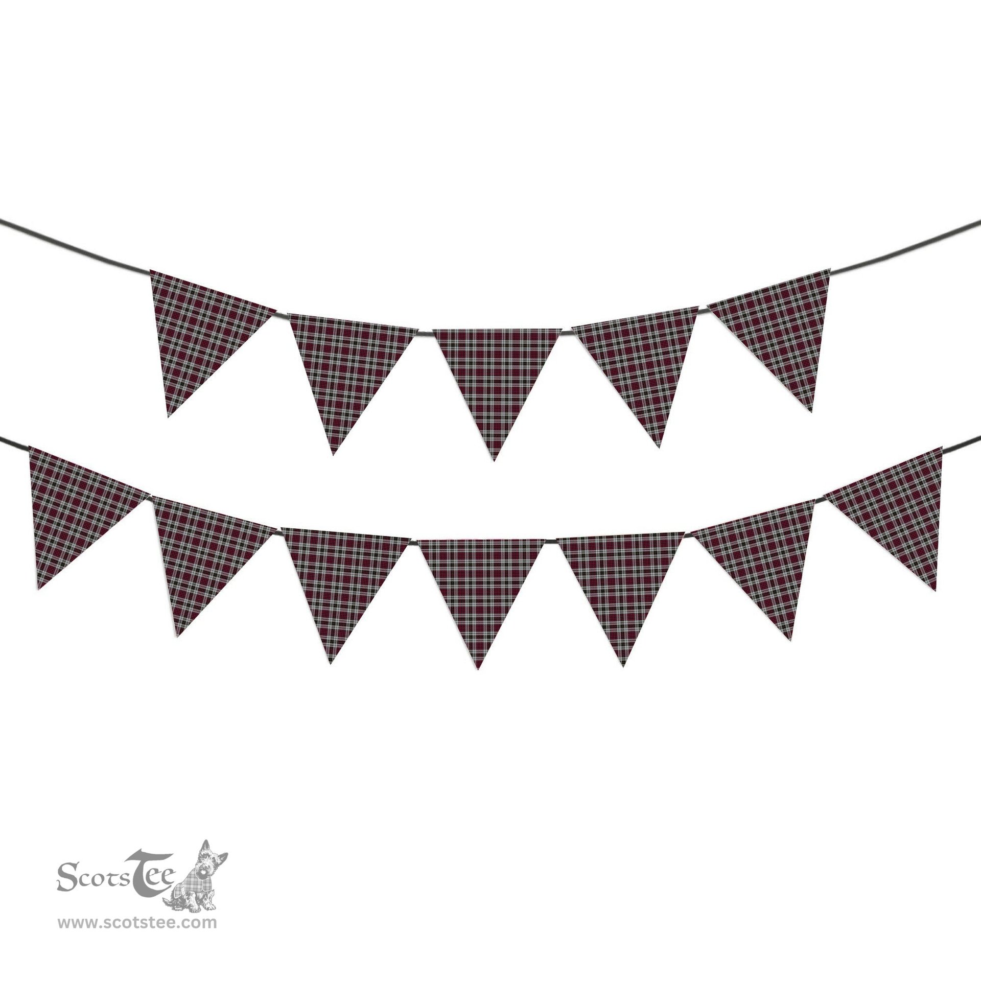 ScotsTee Shop Scottish Little Dress Tartan Triangle Flags Tartan Bunting, Pennants (12pcs)
