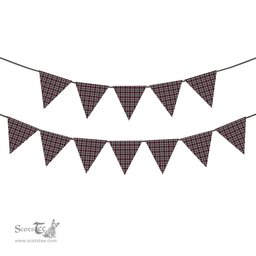 ScotsTee Shop Scottish Little Dress Tartan Triangle Flags Tartan Bunting, Pennants (12pcs)