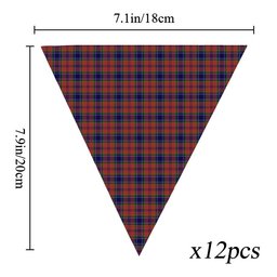 ScotsTee Shop Scottish MacCreary Tartan Triangle Flags Tartan Bunting, Pennants (12pcs)