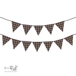ScotsTee Shop Scottish Stewart Dress Tartan Triangle Flags Tartan Bunting, Pennants (12pcs)