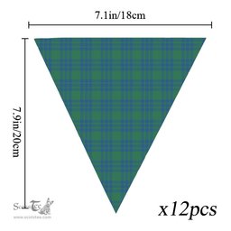 ScotsTee Shop Scottish Montgomery Ancient Tartan Triangle Flags Tartan Bunting, Pennants (12pcs)