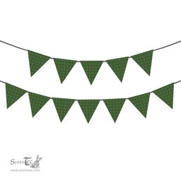 ScotsTee Shop Scottish Strachan Hunting  Ancient Tartan Triangle Flags Tartan Bunting, Pennants (12pcs)
