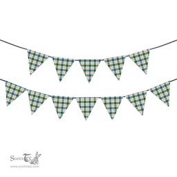 ScotsTee Shop Scottish Guthrie Dress Ancient Tartan Triangle Flags Tartan Bunting, Pennants (12pcs)