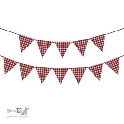 ScotsTee Shop Scottish MacFie Dress Modern Tartan Triangle Flags Tartan Bunting, Pennants (12pcs)
