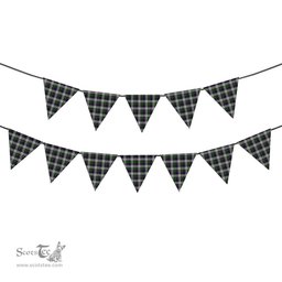 ScotsTee Shop Scottish McCallum Dress Tartan Triangle Flags Tartan Bunting, Pennants (12pcs)