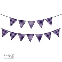 ScotsTee Shop Scottish MacRae Dress Purple 1 Tartan Triangle Flags Tartan Bunting, Pennants (12pcs)