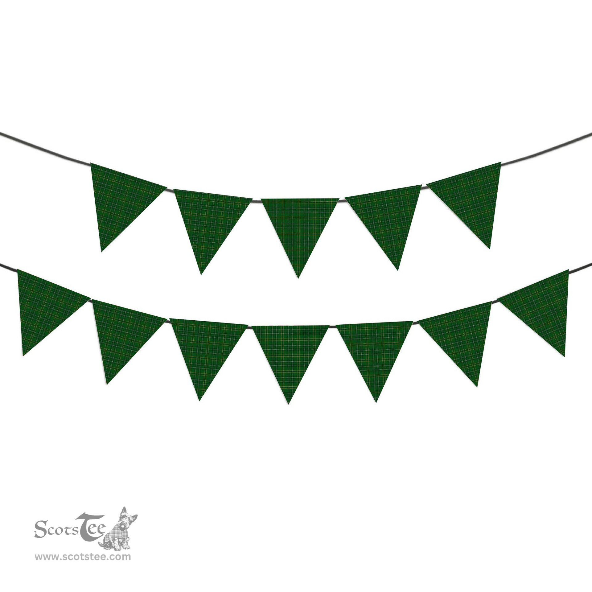 ScotsTee Shop Scottish Wexford County Tartan Triangle Flags Tartan Bunting, Pennants (12pcs)