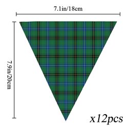 ScotsTee Shop Scottish Henderson Ancient Tartan Triangle Flags Tartan Bunting, Pennants (12pcs)