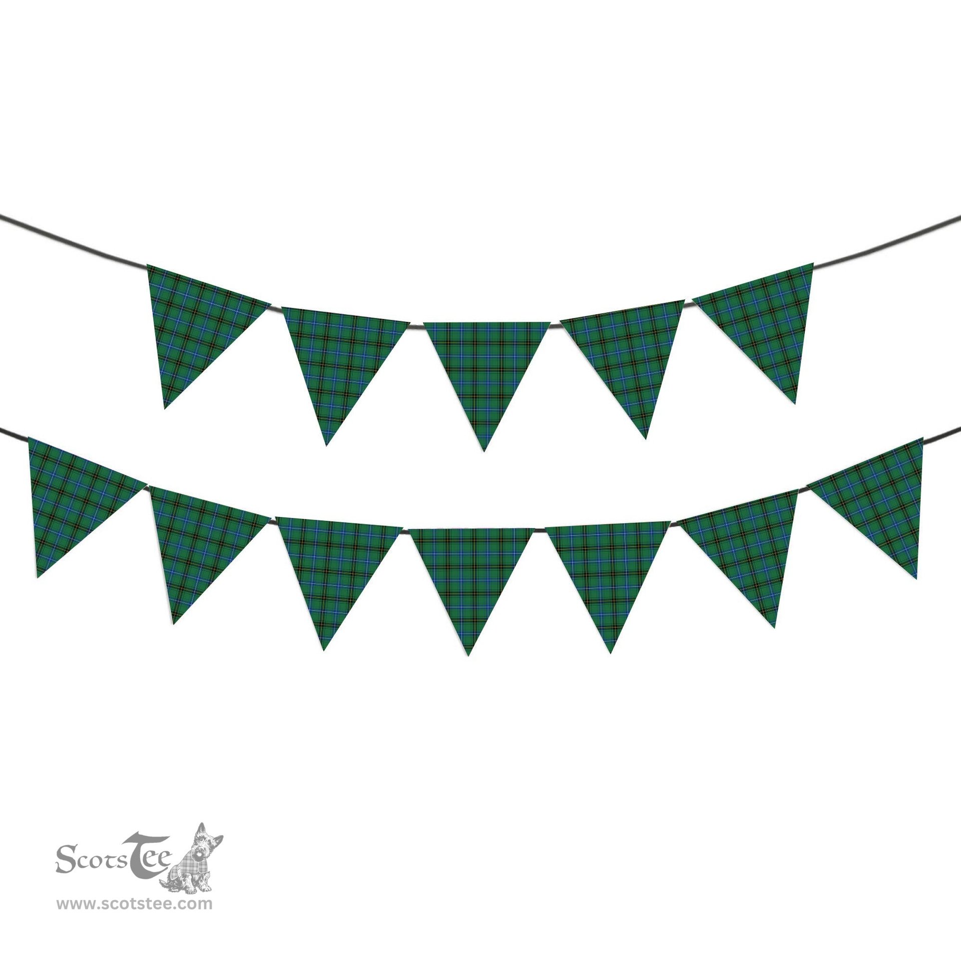 ScotsTee Shop Scottish Henderson Ancient Tartan Triangle Flags Tartan Bunting, Pennants (12pcs)