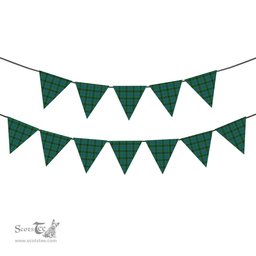 ScotsTee Shop Scottish Henderson Ancient Tartan Triangle Flags Tartan Bunting, Pennants (12pcs)
