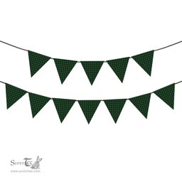 ScotsTee Shop Scottish MacDonald of The Isles Tartan Triangle Flags Tartan Bunting, Pennants (12pcs)