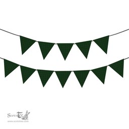 ScotsTee Shop Scottish Skene or Tribe of Mar Tartan Triangle Flags Tartan Bunting, Pennants (12pcs)