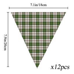 ScotsTee Shop Scottish Hay Dress Ancient Tartan Triangle Flags Tartan Bunting, Pennants (12pcs)