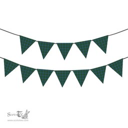 ScotsTee Shop Scottish MacPhail Hunting Ancient Tartan Triangle Flags Tartan Bunting, Pennants (12pcs)