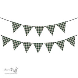 ScotsTee Shop Scottish Ross Arisaid Ancient Tartan Triangle Flags Tartan Bunting, Pennants (12pcs)