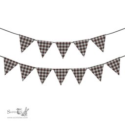 ScotsTee Shop Scottish McDuff Dress Modern Tartan Triangle Flags Tartan Bunting, Pennants (12pcs)