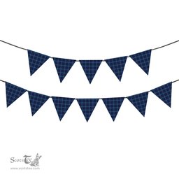 ScotsTee Shop Scottish MacCorquodale 2 Tartan Triangle Flags Tartan Bunting, Pennants (12pcs)