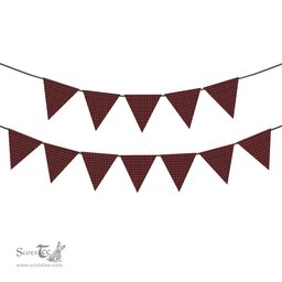 ScotsTee Shop Scottish Ogilvie (Ogilvy) Tartan Triangle Flags Tartan Bunting, Pennants (12pcs)