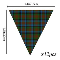 ScotsTee Shop Scottish Tennant 2 Tartan Triangle Flags Tartan Bunting, Pennants (12pcs)