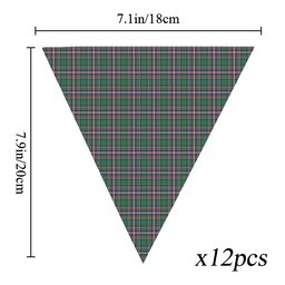 ScotsTee Shop Scottish McFarland Hunting Ancient Tartan Triangle Flags Tartan Bunting, Pennants (12pcs)