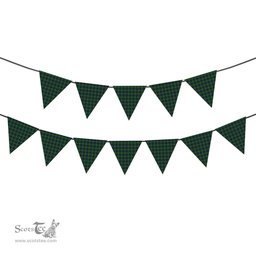 ScotsTee Shop Scottish McIntyre Hunting Tartan Triangle Flags Tartan Bunting, Pennants (12pcs)