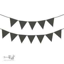 ScotsTee Shop Scottish Dalgliesh Dress Tartan Triangle Flags Tartan Bunting, Pennants (12pcs)