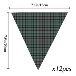 ScotsTee Shop Scottish Ogilvie of Inverarity – VS 1 Tartan Triangle Flags Tartan Bunting, Pennants (12pcs)