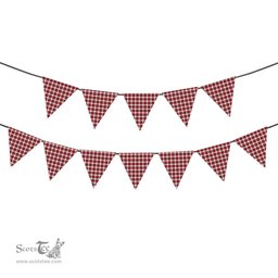 ScotsTee Shop Scottish McPhee Dress Modern Tartan Triangle Flags Tartan Bunting, Pennants (12pcs)