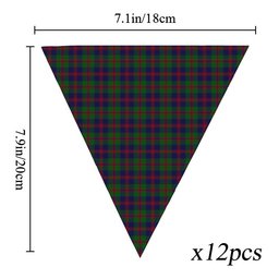 ScotsTee Shop Scottish Robertson Struan Tartan Triangle Flags Tartan Bunting, Pennants (12pcs)