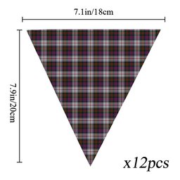 ScotsTee Shop Scottish MacDonald Dress 2 Tartan Triangle Flags Tartan Bunting, Pennants (12pcs)