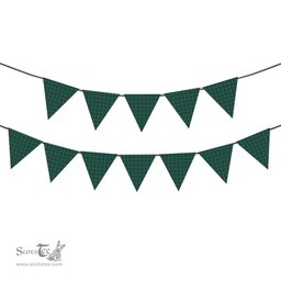 ScotsTee Shop Scottish Stevenson Hunting Ancient Tartan Triangle Flags Tartan Bunting, Pennants (12pcs)
