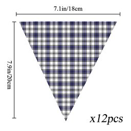 ScotsTee Shop Scottish Hannay SC Tartan Triangle Flags Tartan Bunting, Pennants (12pcs)