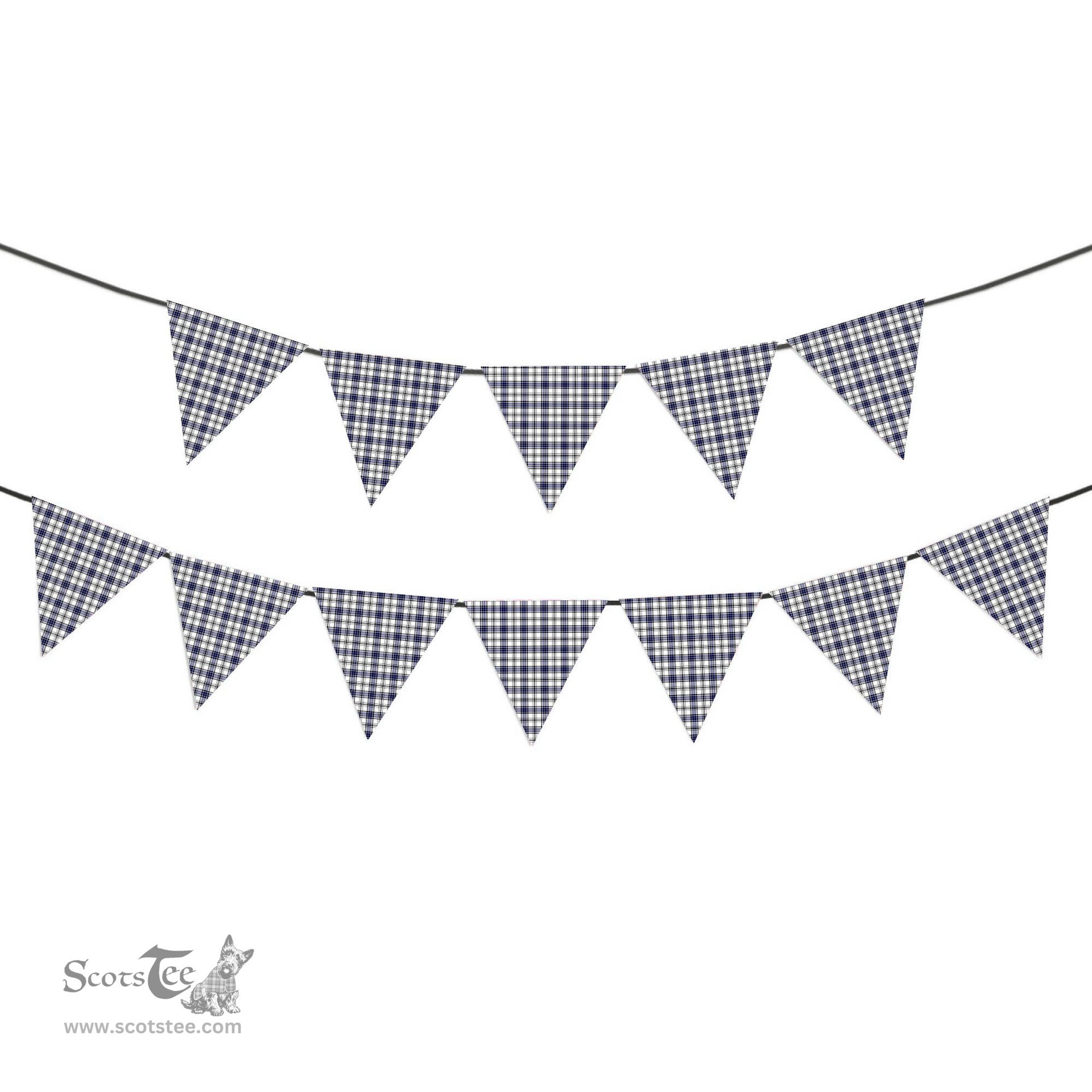 ScotsTee Shop Scottish Hannay SC Tartan Triangle Flags Tartan Bunting, Pennants (12pcs)