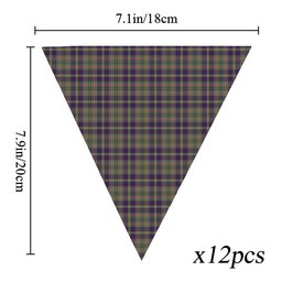 ScotsTee Shop Scottish Tailyour Weathered Tartan Triangle Flags Tartan Bunting, Pennants (12pcs)