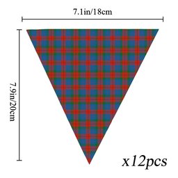 ScotsTee Shop Scottish Skene of Cromar Ancient Tartan Triangle Flags Tartan Bunting, Pennants (12pcs)