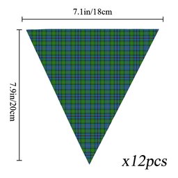 ScotsTee Shop Scottish Hosey Tartan Triangle Flags Tartan Bunting, Pennants (12pcs)