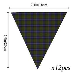 ScotsTee Shop Scottish McMillan Hunting Modern Tartan Triangle Flags Tartan Bunting, Pennants (12pcs)