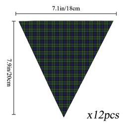 ScotsTee Shop Scottish MacNeil of Colonsay Tartan Triangle Flags Tartan Bunting, Pennants (12pcs)