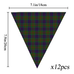 ScotsTee Shop Scottish Stewart of Appin Hunting Tartan Triangle Flags Tartan Bunting, Pennants (12pcs)