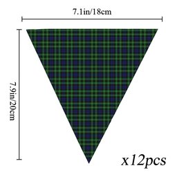 ScotsTee Shop Scottish Graham of Montrose Tartan Triangle Flags Tartan Bunting, Pennants (12pcs)