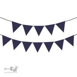 ScotsTee Shop Scottish Kinnaird Tartan Triangle Flags Tartan Bunting, Pennants (12pcs)