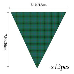 ScotsTee Shop Scottish Walker Hunting Ancient Tartan Triangle Flags Tartan Bunting, Pennants (12pcs)