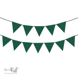 ScotsTee Shop Scottish Walker Hunting Ancient Tartan Triangle Flags Tartan Bunting, Pennants (12pcs)