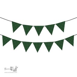 ScotsTee Shop Scottish Kincaid Modern Tartan Triangle Flags Tartan Bunting, Pennants (12pcs)