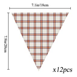 ScotsTee Shop Scottish Young Christina Ancient Tartan Triangle Flags Tartan Bunting, Pennants (12pcs)