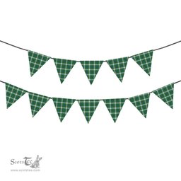 ScotsTee Shop Scottish Johnstone Dress Ancient Tartan Triangle Flags Tartan Bunting, Pennants (12pcs)