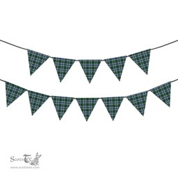 ScotsTee Shop Scottish McNeil Dress Tartan Triangle Flags Tartan Bunting, Pennants (12pcs)