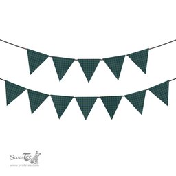 ScotsTee Shop Scottish Wood Ancient Tartan Triangle Flags Tartan Bunting, Pennants (12pcs)