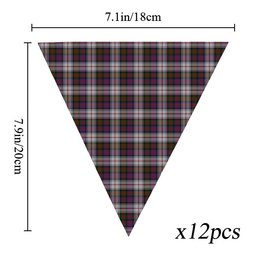 ScotsTee Shop Scottish MacDonald Dress Modern Tartan Triangle Flags Tartan Bunting, Pennants (12pcs)