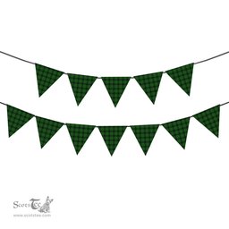 ScotsTee Shop Scottish McArthur Highland Tartan Triangle Flags Tartan Bunting, Pennants (12pcs)